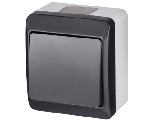 HERMES - Выключатель/переключатель на 2 направления, 10A/250V, IP44, антрацит