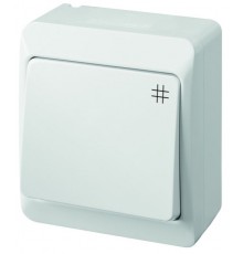HERMES - Переключатель промежуточный, 10A/250V, IP44, белый