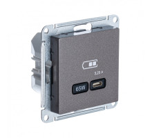 ATLASDESIGN USB РОЗЕТКА тип-С 65Вт высокоскор.заряд. QC, PD, механизм, МОККО