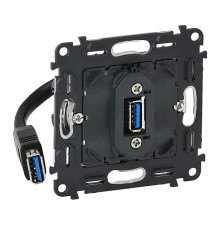 Valena In'Matic - Розетка USB 3.0 с подключенным кабелем 15см и разъемом
