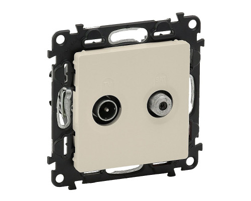 Valena Life - Розетка TV-SAT оконечная 10dB, 5-862MHz/950-2400MHz, слоновая кость (инд. упаковка)