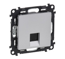 Valena Life - Розетка 1хRJ-45 UTP CAT5E, алюминий (инд. упаковка)