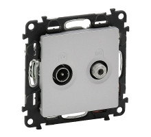 Valena Life - Розетка TV-SAT оконечная 10dB, 5-862MHz/950-2400MHz, алюминий (инд. упаковка)