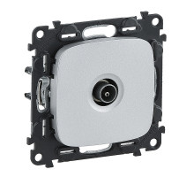 Valena Allure - Розетка TV проходная 1,5dB/14dB, 0-2400MHz, алюминий (инд. упаковка)