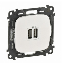 Valena Allure - Зарядное устройство с двумя USB-разъемами, 240В/5В, 1500мА, жемчуг (инд. упаковка)