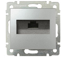 Valena - Розетка 1хRJ-45 UTP CAT5E монтаж на захватах, алюминий