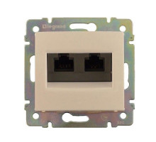 Valena - Розетка 2хRJ-45 FTP CAT6 монтаж на винтах, сл.кость