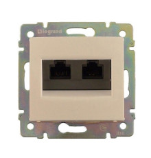 Valena - Розетка 2хRJ-45 FTP CAT6 монтаж на винтах, сл.кость