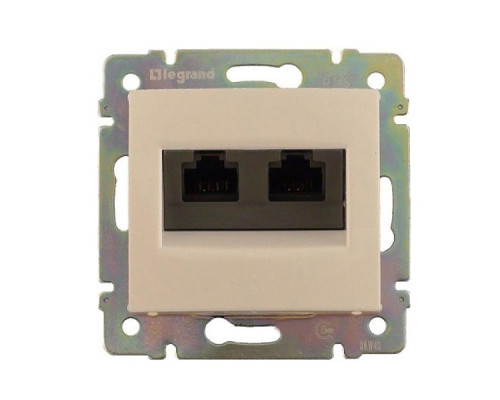 Valena - Розетка 2хRJ-45 FTP CAT6 монтаж на винтах, сл.кость
