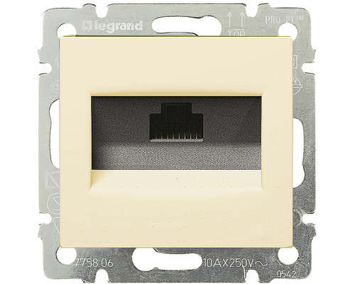 Valena - Розетка 1хRJ-45 UTP CAT5E 8конт., сл.кость
