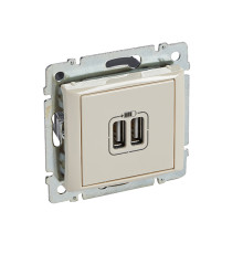 Valena - Розетка с 2-мя коннекторами USB, сл.кость