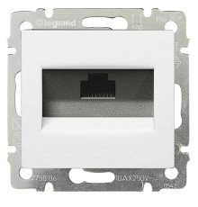 Valena - Розетка 1хRJ-45 UTP CAT5E 8конт., белый