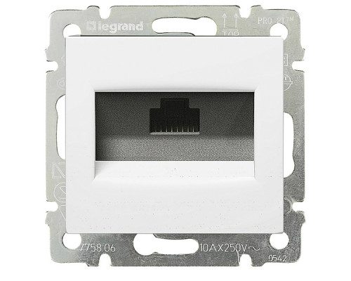 Valena - Розетка 1хRJ-45 UTP CAT5E 8конт., белый