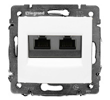 Valena - Розетка 2хRJ-45 UTP CAT5E 8конт., белая
