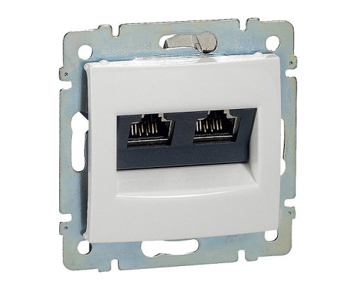Valena - Розетка 2хRJ-45 UTP CAT6E, белая