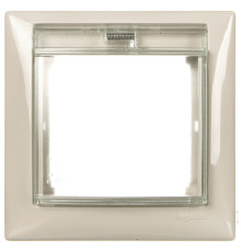 Valena - Рамка 1 пост, с крышкой, сл.кость IP 44
