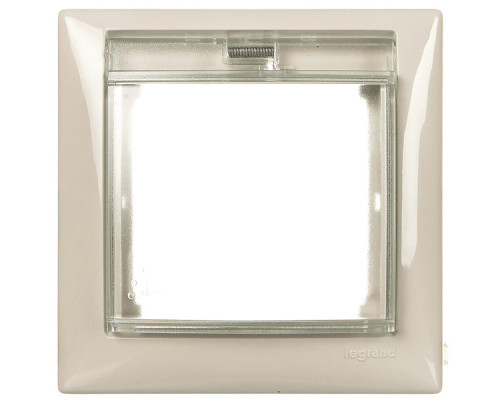 Valena - Рамка 1 пост, с крышкой, сл.кость IP 44