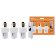 Комплект для беспроводного управления освещением ПУ3- П1.3-Е27 (3 приемника) "Уютный дом" TDM