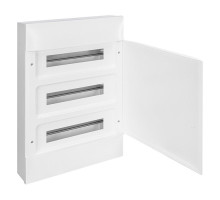 Щиток накл. Practibox S 54М (3х18), бел. дверь, с клеммами N+PE, IP40