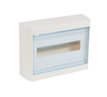 Щиток накл. Nedbox 12М (1x12+1) прозр. дверь, с клеммами N+PE, IP41