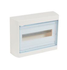 Щиток накл. Nedbox 12М (1x12+1) прозр. дверь, с клеммами N+PE, IP41