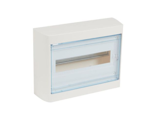 Щиток накл. Nedbox 12М (1x12+1) прозр. дверь, с клеммами N+PE, IP41