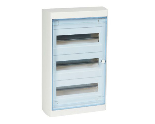 Щиток накл. Nedbox 36М (3х12+1) прозр. дверь, с клеммами N+PE, IP41
