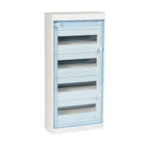 Щиток накл. Nedbox 48М (4х48+1) прозр. дверь, с клеммами N+PE, IP41