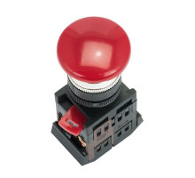 Кнопка AEAL-22 красная с фиксацией NO+NC Грибок EKF