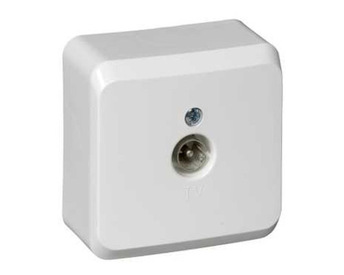 Розетка TV, открытая установка Schneider Electric Этюд TVA-002B Белый - TVA-002B