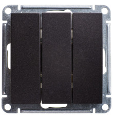 Выключатель 3-клавишный Schneider Electric Wessen59 VS0510-351-6-86 Черный бархат | арт.VS0510-351-6-86