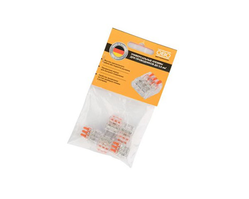 Клемма 61 325 FL универсальная, 3 контакта 0,2...2,5мм², 24А, 450V, (уп. 5шт), поликарбонат | арт.2054532