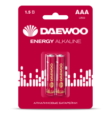 AAA 2шт DAEWOO ENERGY Alkaline LR03 BL-2 2021