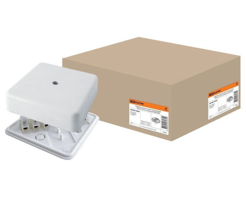 75х75х20 ОП коробка распаячная с клем. колодкой белая IP40 TDM