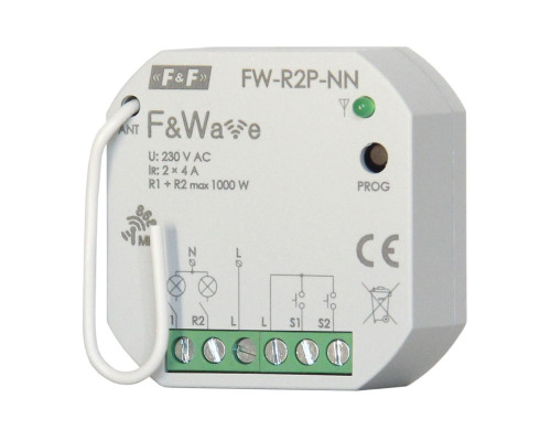 FW-R2P-NN реле двухканальное бистабильное без нейтрали NEW!