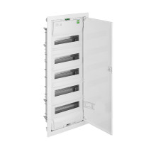 Щит встраив. MSF 5x12M (60M), N/PE 2x(2x25+20x16mm2+19x10mm2), мет. дверь, белый RAL9016, 853x358x97