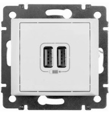 Valena - Розетка с 2-мя коннекторами USB, белая (инд. упаковка)
