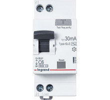 RX3 1P+N  6A С 30mA 6kA 2M AC Дифф. авт. выкл. электронный
