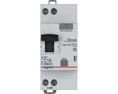 RX3 1P+N 16A С 30mA 6kA 2M AC Дифф. авт. выкл. электронный