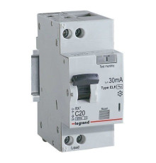 RX3 1P+N 20A С 30mA 6kA 2M AC Дифф. авт. выкл. электронный