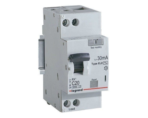 RX3 1P+N 20A С 30mA 6kA 2M AC Дифф. авт. выкл. электронный
