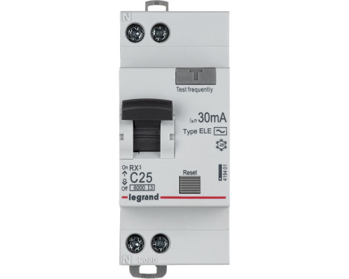 RX3 1P+N 25A С 30mA 6kA 2M AC Дифф. авт. выкл. электронный
