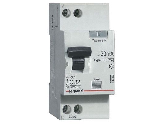 RX3 1P+N 32A С 30mA 6kA 2M AC Дифф. авт. выкл. электронный