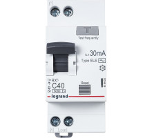 RX3 1P+N 40A С 30mA 6kA 2M AC Дифф. авт. выкл. электронный