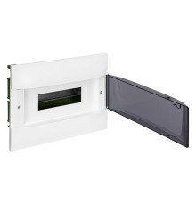 Щиток встр. Practibox S в полые стены (гипсокартон) 12М (1х12), прозр. дым. дверь, с клеммами N+PE,
