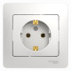 Розетка с заземлением без шторок с рамкой Schneider Electric Glossa GSL000142 Белый - GSL000142