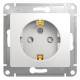 Розетка с заземлением со шторками Schneider Electric Glossa GSL000145 Белый - GSL000145
