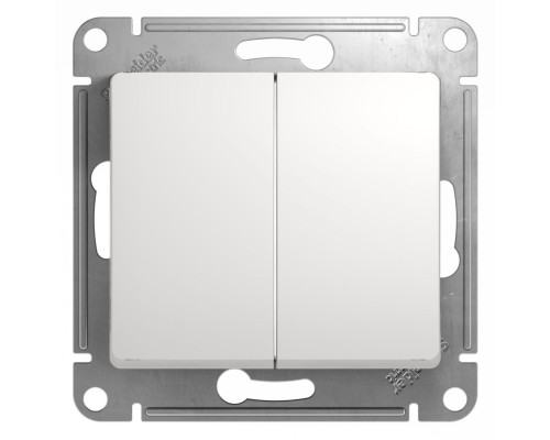 Выключатель 2-клавишный Schneider Electric Glossa GSL000151 Белый - GSL000151