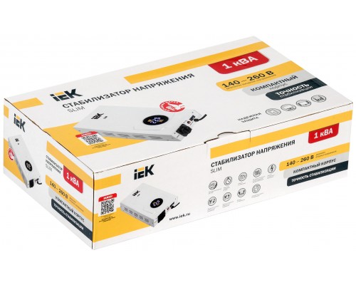 Стабилизатор 1 кВА SLIM   1-ф. настен. IEK