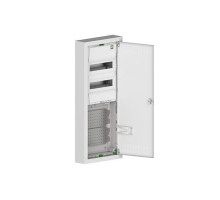 Щит настенный MSF TWIN RN комбинированный, 2*12M+2xМП перф., N/PE-шинки, 1xSCHUKO, мет. дверь, белый RAL9016, 358x853x100mm, IP30 | арт.2015-20S